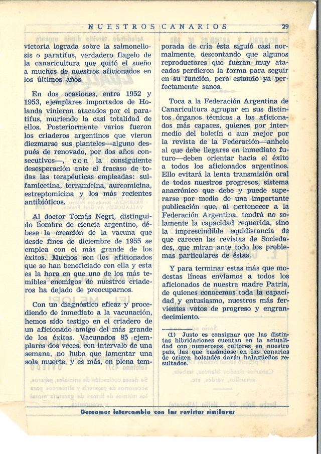 La canaricultura de color en Argentina. 3